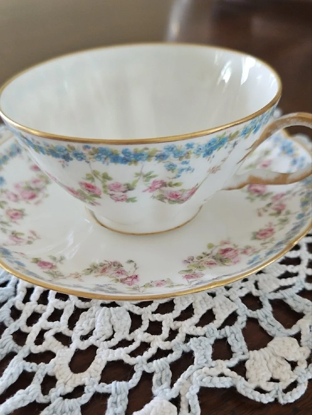 Antique Haviland Porcelain Teacup and Saucer